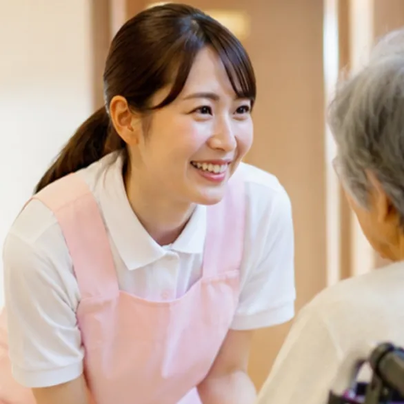 居宅介護ステーションクレドで働く女性写真。